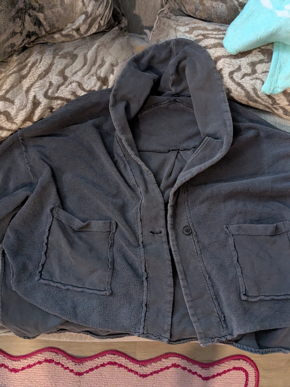 Forever 21 Oversized Jacket in Charcoal Black